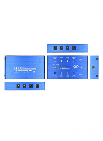Vitoos Iso4plus Compact Guitar Effects Power Supply Power Pack Station Blue