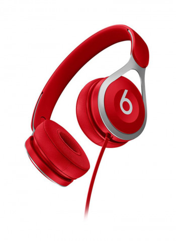 EP On-Ear Earphones With Mic Red/Silver