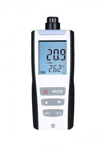 High Precision Oxygen Meter Vibration Alarm White/Black 180 x 70 x 30millimeter