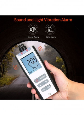 High Precision Oxygen Meter Vibration Alarm White/Black 180 x 70 x 30millimeter