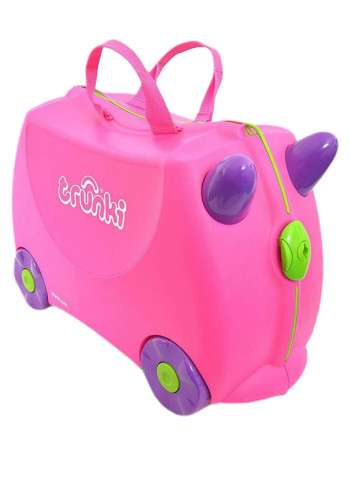 Hand Luggage Pull Along Suitcase Pink/Purple