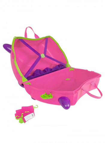 Hand Luggage Pull Along Suitcase Pink/Purple