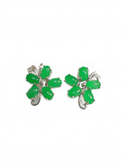 925 Sterling Silver Jade Flower Earrings reviews 925 Sterling Silver Jade Flower Earrings