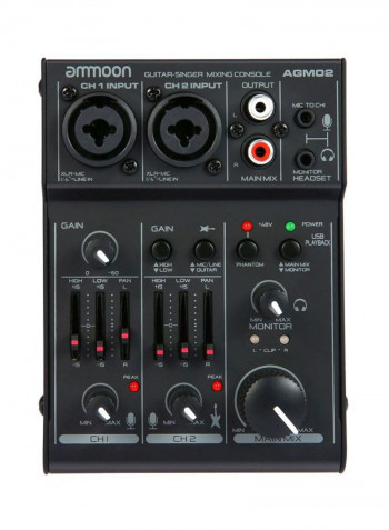 Mini 2-Channel Sound Card Mixing Console
