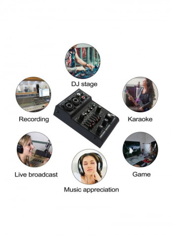 Mini 2-Channel Sound Card Mixing Console