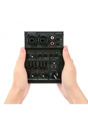 Mini 2-Channel Sound Card Mixing Console