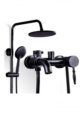 Light Luxury Fashion Shower Set Black 83 x 18 x 47cm
