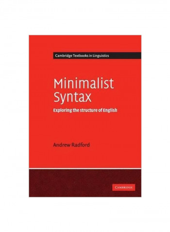 Cambridge Textbooks In Linguistics: Minimalist Syntax: Exploring The Structure Of English Paperback 2