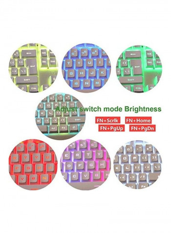 2-Piece Backlit RGB Keyboard And Mouse Set