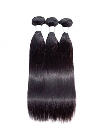 3-Piece Human Hair Extension Black