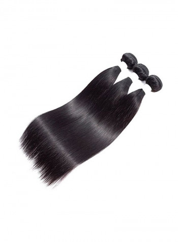 3-Piece Human Hair Extension Black
