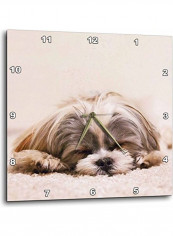 Shih Tzu Sleeping Best Friend Wall Clock Multicolour 15 X 15inch