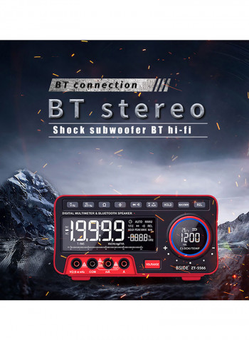 Multi-Function Rms Digital Multimeter Black & Red 22X15X15.40centimeter