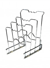 4-Tier Pot Lid Rack Silver 8.5x12x9.9inch reviews 4-Tier Pot Lid Rack Silver 8.5x12x9.9inch