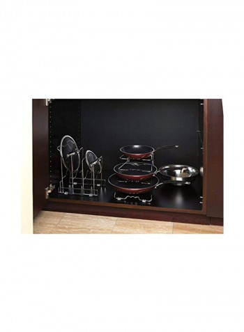 4-Tier Pot Lid Rack Silver 8.5x12x9.9inch
