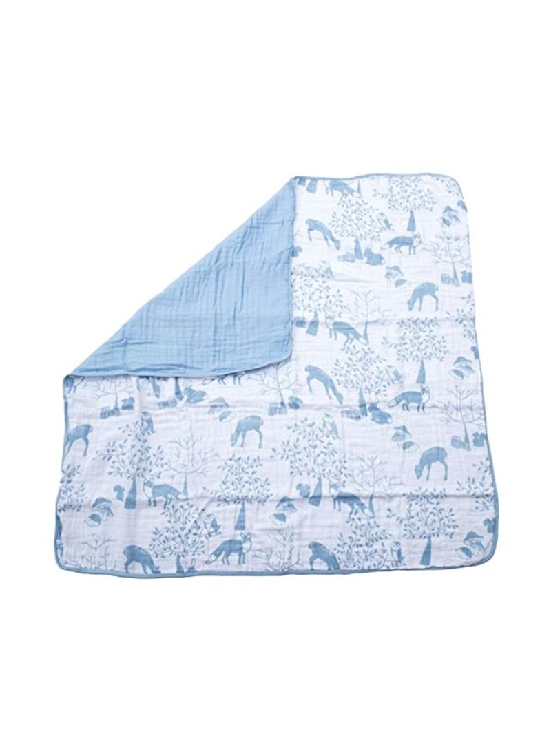 Animal Printed Cotton Muslin Soft Blanket
