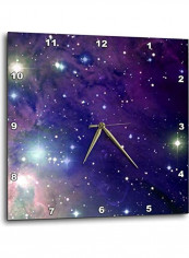 Outer Space Star Themed Wall Clock Blue/Purple reviews Outer Space Star Themed Wall Clock Blue/Purple