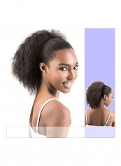 Wrap Drawstring Hair Ponytail Extensions Black One Size