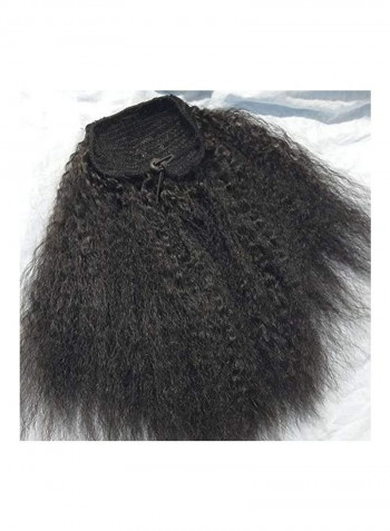 Wrap Drawstring Hair Ponytail Extensions Black One Size
