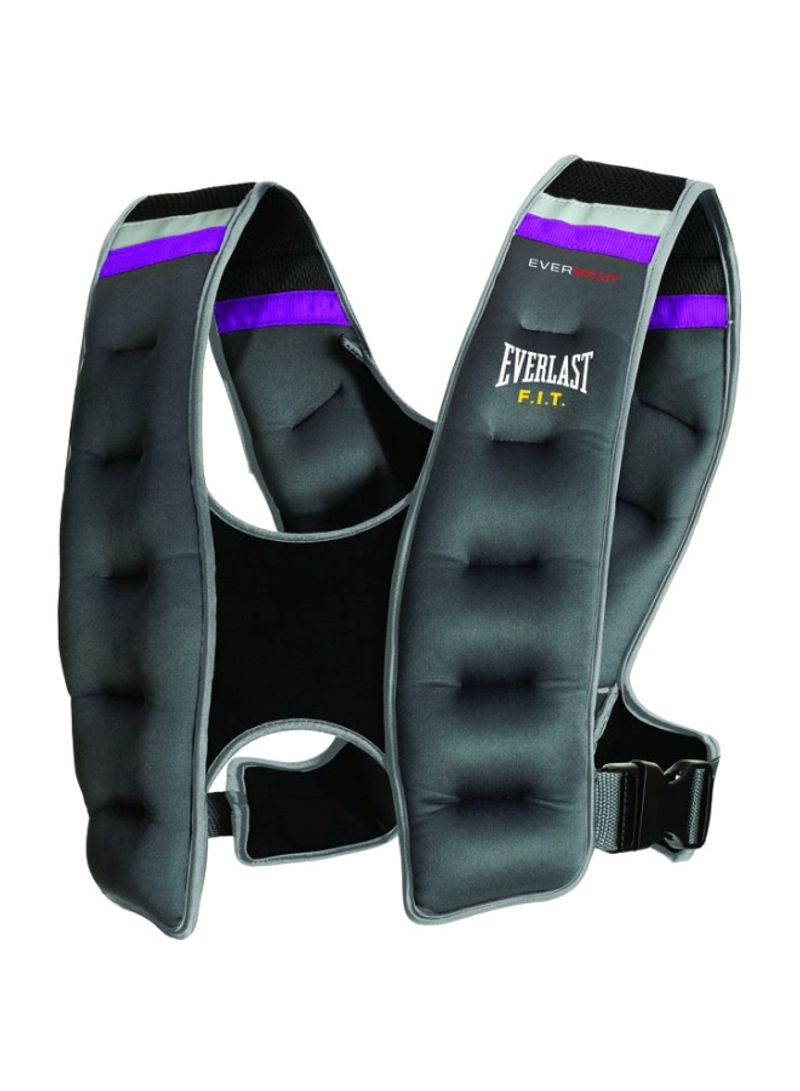 Adjustable Weighted Vest Grey/Black/Purple 10LB