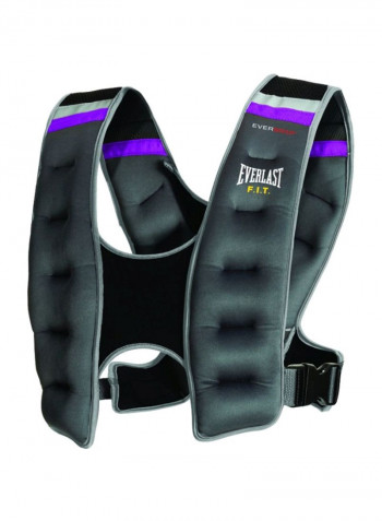 Adjustable Weighted Vest Grey/Black/Purple 10LB