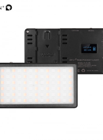 Zifon RGB Pocket LED Video Light Panel Black