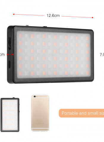 Zifon RGB Pocket LED Video Light Panel Black