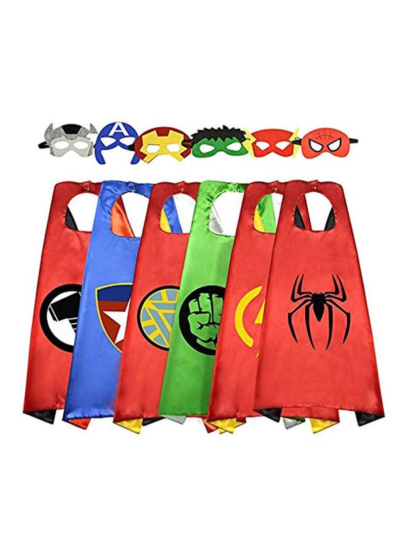 12-Piece Superhero Capes With Eye Mask Set FDWKJHDS27