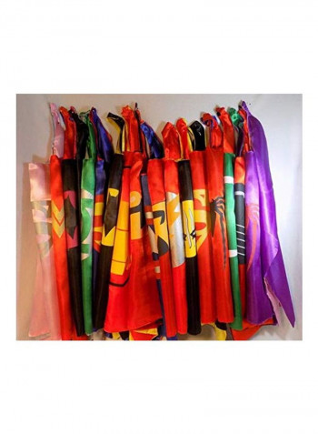 12-Piece Superhero Capes With Eye Mask Set FDWKJHDS27