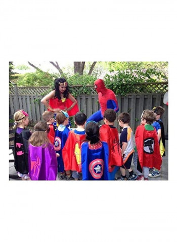 12-Piece Superhero Capes With Eye Mask Set FDWKJHDS27