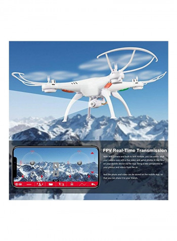360 degree Headless mode FPV Drone Combo 0.3MP White