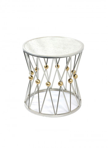 Elena End Table White/Silver 120x40x80cm