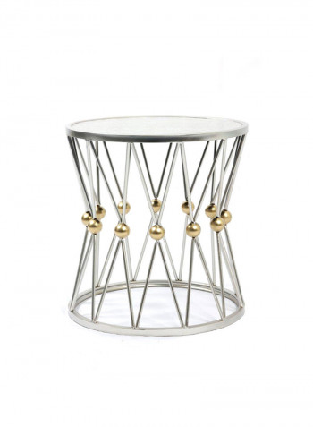 Elena End Table White/Silver 120x40x80cm