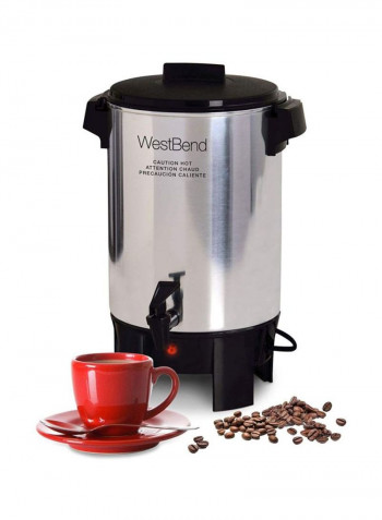 Highly Polished Aluminum Coffee Maker 1090W 58030 Silver/Black