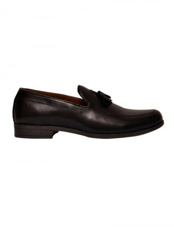 Leather Formal Slip-on Loafers Brown