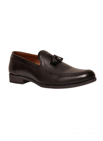 Leather Formal Slip-on Loafers Brown