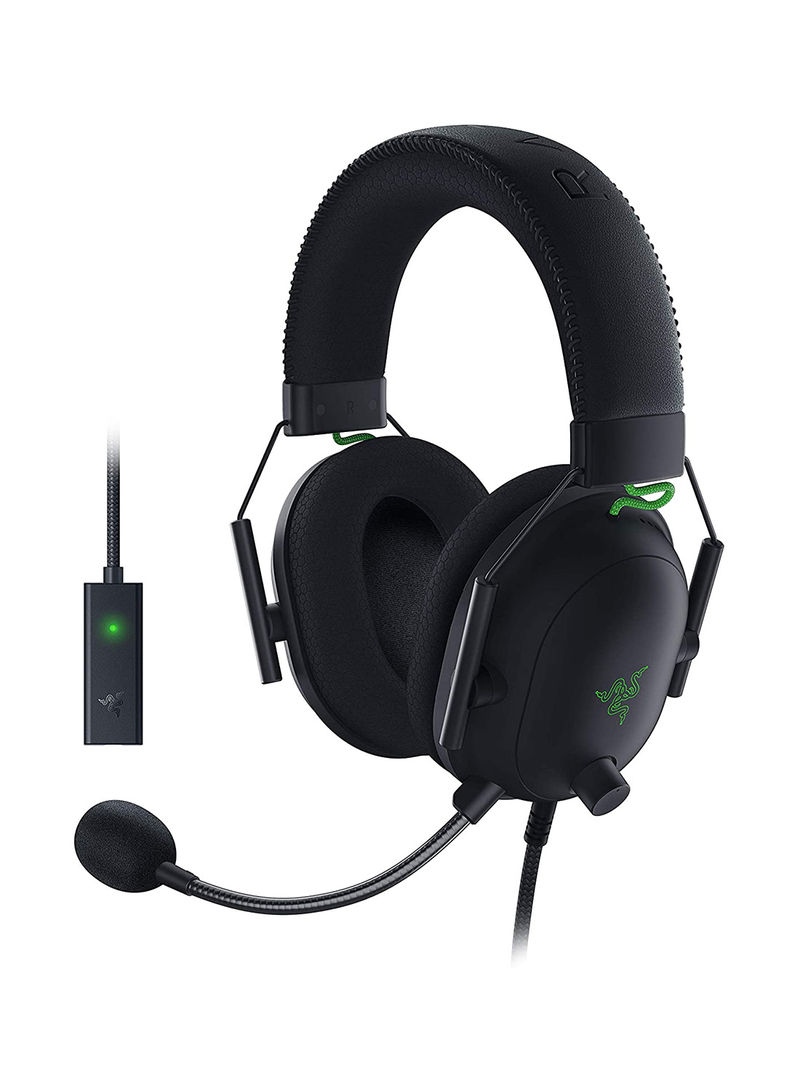 Blackshark V2 With USB Sound Card Premium Esports Gaming Headset (Wired Headphones With 50mm Driver)