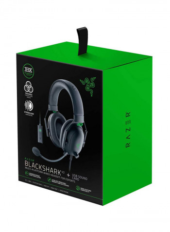 Blackshark V2 With USB Sound Card Premium Esports Gaming Headset (Wired Headphones With 50mm Driver)