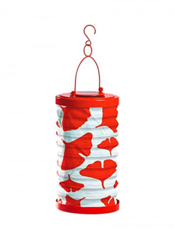 LED Solar Lantern Red/White 6x10inch
