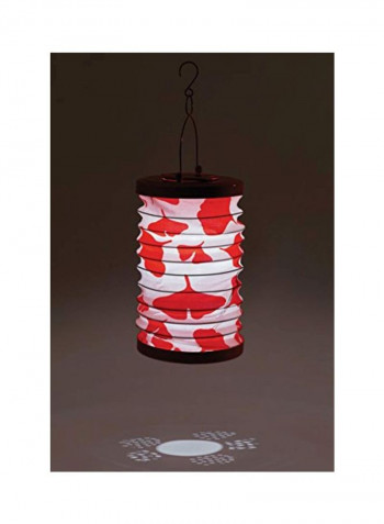 LED Solar Lantern Red/White 6x10inch