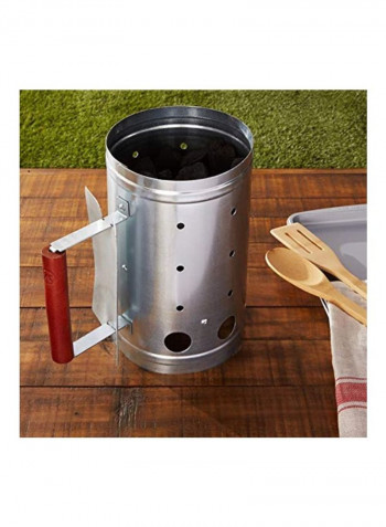 Chimney Grill Starter Silver/Brown 6.8x10.8inch