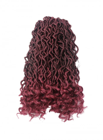 Pack Of 6 Curly Hair Extension Burgundy