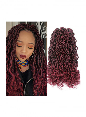 Pack Of 6 Curly Hair Extension Burgundy