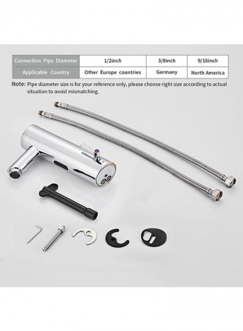 Bathroom Basin Faucet Sensor Faucet Silver 29.7X14.5X21.6kg
