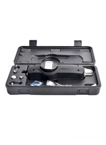 Digital Force Gauge Push Pull Meter And 5 Side Heads With Case Black/Silver 30centimeter