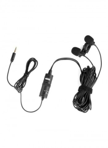 M1 Dm Dual Lavalier Wired Microphone Pstore187 Black