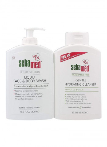 Pack Of Body Wash And Hydrating Cleanser 800ml