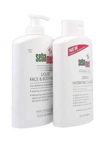 Pack Of Body Wash And Hydrating Cleanser 800ml