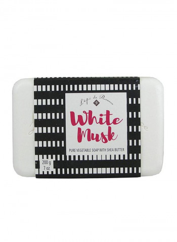 L'Epi de Provence White Musk Vegetable Shea Butter Soap, Pack of 4 Bars