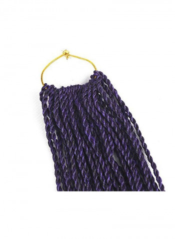 Pack Of 6 Twist Crochet Hair Extension Set T1B/Purple 18inch